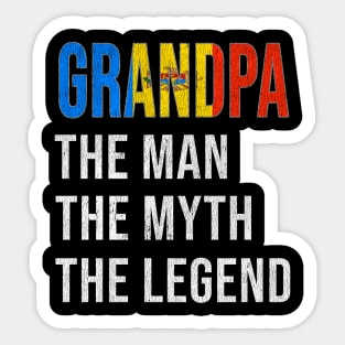 Grand Father Moldovan Grandpa The Man The Myth The Legend - Gift for Moldovan Dad With Roots From  Moldova Sticker